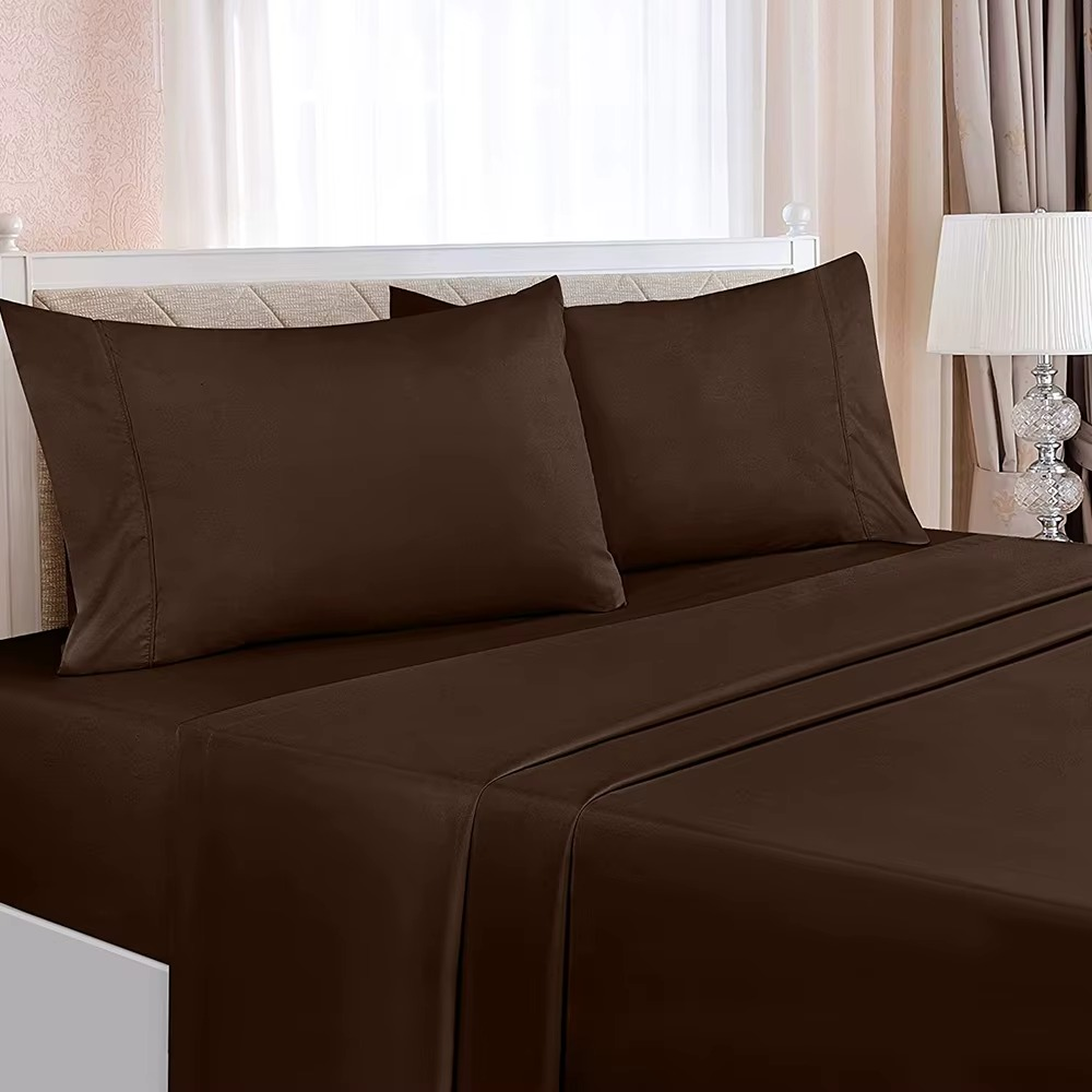 Draps lit microfibre 4 pièces